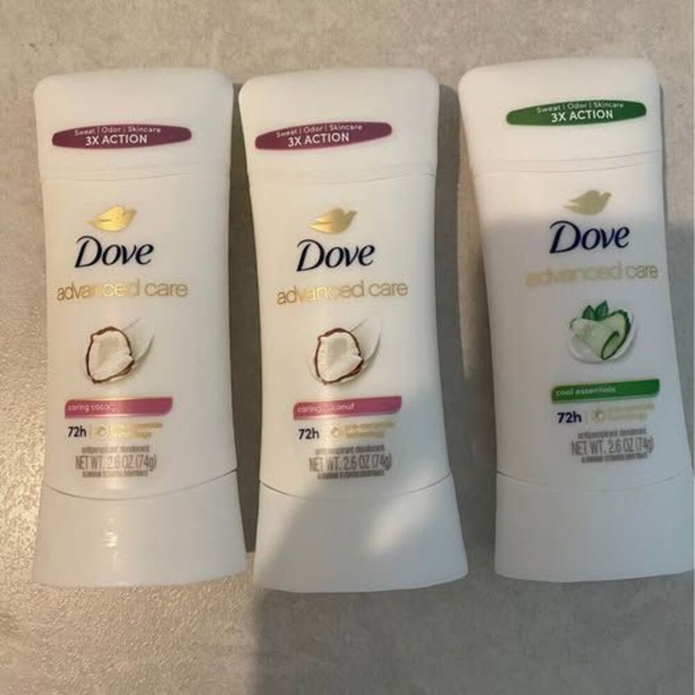 3 brand new dove advanced care deodorant antiperspirant bundle set